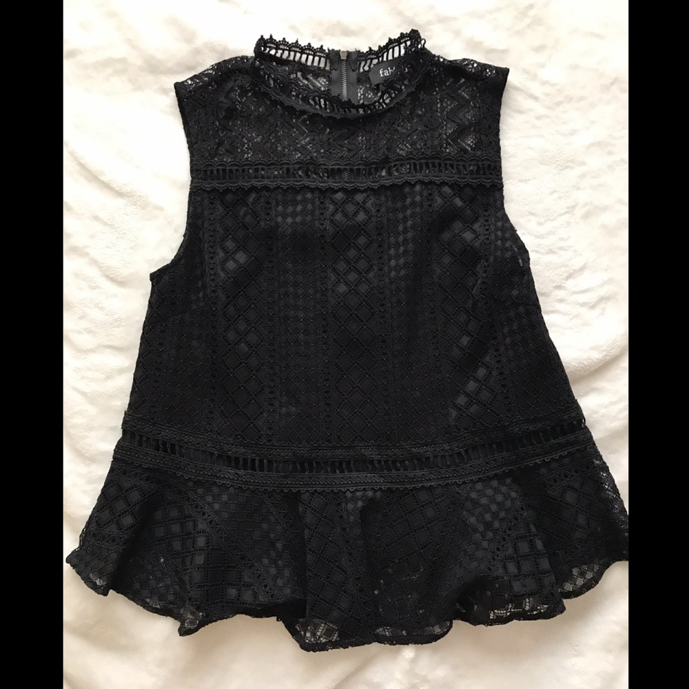 fab’rik boutique black peplum top